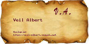 Veil Albert névjegykártya